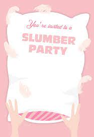 Pink and purple slumber party invitation. Free Printable Sleepover Invitation Sleepover Invitations Slumber Party Invitations Spa Party Invitations