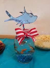 Dr Suess Fish Bowl Centerpieces Dr Seuss Baby Shower Boy Baby Shower Themes Seuss Baby Shower