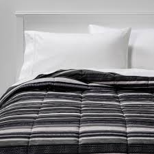 Clothknow striped comforter set queen black and white bedding comforter full sets ticking stripes pattern men women bed comforter sets 3pcs comforter sets with 2 pillowcases(3pcs, queen/full size) 4.5 out of 5 stars 528. Microfiber Stripe Reversible Comforter Room Essentials Target