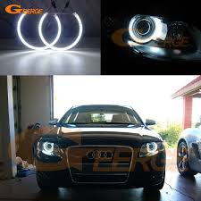 For Audi A4 S4 Rs4 2005 2006 2007 2008 2009 Xenon Headlight Excellent Ultra Bright Illumination Smd Led Angel Eyes Kit Hal Angel Eyes Led Angel Eyes Car Lights