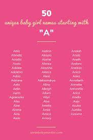 50 Unique Baby Girl Names Starting With A Annie Baby Monitor