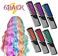 Amazon Com Hair Chalk Temporary Hair Chalk Comb Non Toxic Washable Hair Dye With Shawl For Kids Party And Cosplay Ha Washable Hair Dye Chalk Pens Hair Chalk