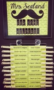 Your Teacher Mustache For Some Helpers Mustache Theme Classroom Job Chart