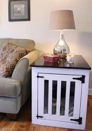 Unipaws walnut double door wooden end table dog crate. 50 Diy Dog Crates That Are Decorative And Comfortable The Paws