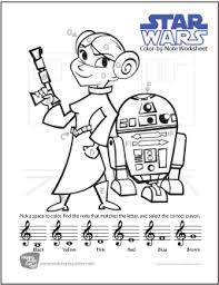 Star Wars John Williams Print And Download Free Treble Clef Color By Note Worksheet From Ma Music Theory Worksheets Music Worksheets Music Lessons For Kids