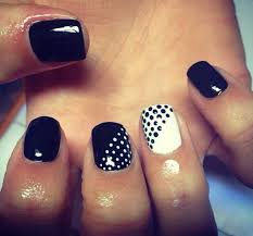Black And White Nail Art Design Basic But Beautiful Shellac Nail Design Shellac Nail Designs Black And White Nail Art White Nail Art
