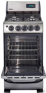 Danby Dr299blsglp 20 Inch Freestanding Gas Range With 2 62 Cu Ft Manual Clean Oven 4 Sealed Burners Electronic Ignition And Broiler Door Small Tiny House Tiny House Appliances Tiny House Kitchen