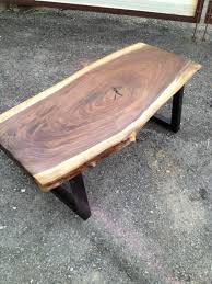 Live Edge Coffee Table Rustic Modern Black Walnut With Metal Etsy Live Edge Coffee Table Rustic Coffee Table Sets Coffee Table