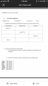 Solved Il Sprint 7 49 Am Lab 4 Flame Pdf Experiment 4