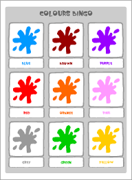 Colours Vocabulary For Esl Kids Printable Resources Learning Colors Bingo Cards Bingo