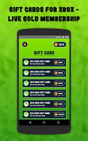 Jul 12, 2018 · there are no control to generate gift cards for this application in any country of the world, so you can earn gift card wherever you are in the world. Gift Cards For Xbox Live Gold Membership For Android Apk Download