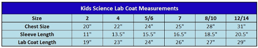 kids science lab coat size 8 10 kids science lab coats