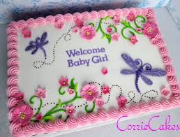 For When You Need A Cute Girly Sheet Cake By Corriecakes Modeles De Gateau Gateau Creme Au Beurre Gateaux Bebe