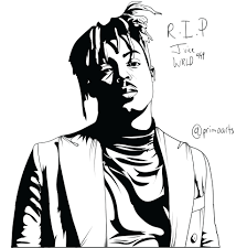 Juice wrld xxxtentacion canvas, album wall art, legends never die, hip hop fans gift, rap decor, rapper decoration, gift for man cave. Artstation Sketch Art Black N White Kervin Matro