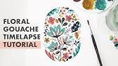 Embroider this bright fresh floral design and create some hoop art for your home. Modern Folk Art Draw Paint Whimsical Flowers Leaves Youtube