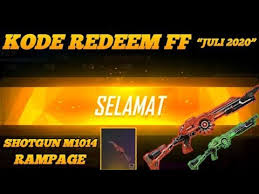 Buruan ambil kode redeem rampage nya sekarang kode. Bagi Bagi Kode Redeem Free Fire Shotgun M1014 Rampage Kode Redeem Ff Terbaru 2020 Work Youtube