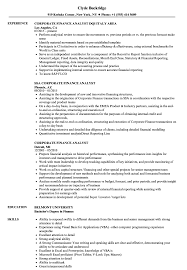 Providing strategic insight and knowledge to shape the financial direction of a. Corporate Finance Analyst Resume Samples Velvet Jobs