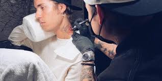 Now—fortified by god, marriage, and a new album, justice —justin bieber is. Justin Bieber Gets New Neck Tattoo Dedicated To Latest Song Peaches The New Indian Express