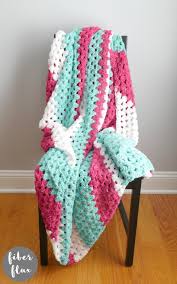 Fiber Flux Fluffy Granny C2c Blanket Free Crochet Pattern