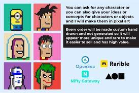 Dimpledollme I Will Create Custom Pixel Art Cryptopunk Nft That Easy To Sells For 15 On Fiverr Com In 2021 Pixel Art How To Draw Hands Custom