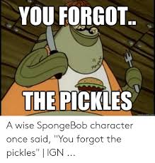 giggles and smiles mischievously squidward: 25 Best Memes About Pickles Spongebob Pickles Spongebob Memes