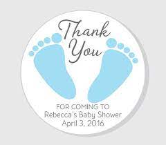 Baby Feet Thank You For Coming Baby Shower Stickers Blue Boy Etsy In 2022 Baby Shower Stickers Baby Shower Party Favors Daddy Baby Shower