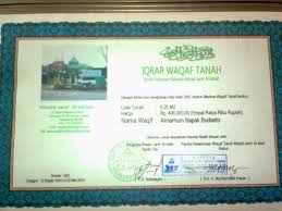 Untuk bisa diambil manfaatnya, terlalu. Contoh Sertifikat Wakaf Gawe Cv