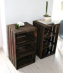 Wood Crate Handmade Table Furniture Nightstand Crate Shelves Diy Wood Crate Furniture Diy Furniture