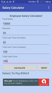 This number is the gross pay per pay period. Employee Salary Calculator For Android Apk Download