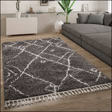 Shop teppiche skandinavisch und andere antike, vintage und moderne teppiche & textilien bei pamono. Hochflor Teppich Wohnzimmer Shaggy Skandinavisch Fransen Abstrakt Anthrazit Kaufen Bei Diva Teppich Center