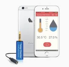 The kinsa smart thermometer works by connecting to the phone through the headphone. Smart Temperature Humidity Checker Iphone Android Smt Specialist Shop For Measuring Instruments 29 99