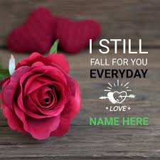 Write Name On Cute Love Quote Whatsapp Dp With Red Rose Romantic Quote With Name Generate Name In 2020 Cute Love Quotes Love Message For Girlfriend Love Feeling Images