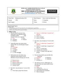 Soal pilihan ganda gambar teknik kelas 10 beserta jawabannya. Soal Dle Genap