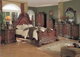 Looking for new traditional cherry bedroom furniture sets for sale online? Kelsey Traditional Luxury Queen Poster Bed 4 Piece Cherry Bedroom Furniture Set Kl6300q Set 4