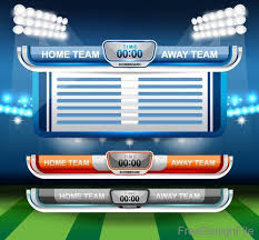Football scoreboard and global stats broadcast graphic. Football Match Scoreboard Template Vectors 04 Free Download