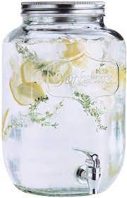 Low to high sort by price: Amazon Com Estilo 2 Gallon Glass Single Mason Jar Beverage Drink Dispenser With Leak Free Spigot Clear Iced Beverage Dispensers