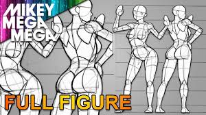 Anatomy of female muscular system back view drawing edv700014h. Drawing Full Body Proportions For Women In Anime Manga Youtube