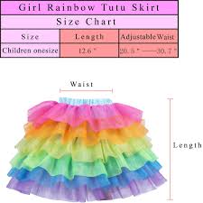 Rainbow Tulle Skirts For Girls Women Unicorn Tutu Skirt For Party Sports Dancing Birthday Dress Up Costumes