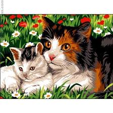 Canevas Penelope Seg De Paris Herbe Tendre Peinture Chat La Maison Du Canevas Peintures De Chien