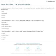 Our online dolphin trivia quizzes can be adapted to suit your requirements for taking some of the top dolphin quizzes. Quiz Worksheet The Music Of Dolphins Study Com