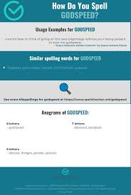 Correct Spelling For Godspeed Infographic Spellchecker Net