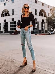 How To Style Leopard Print Shoes From Dsw Fashion Jackson In 2020 Fashion Jackson Black Top And Jeans Jeans Heels Outfit