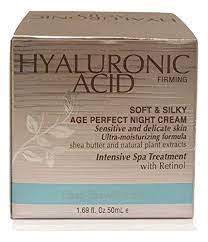 In the morning apply the cream on the face, gently pat. Amazon Com Spa Cosmetics Hyaluronic Acid Age Perfect Night Cream 1 69 Fl Oz Beauty