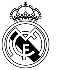 Draw this cute real madrid logo by following this drawing. Real Madrid Logo Black And White