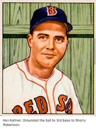 October 11, 1964: Ken Boyer is greeted at the plate by Curt Flood, Dick  Groat, Carl Warwick, and Bill White while dejected Yankee catcher Elston  Howard looks on. Boyer has just put