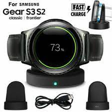 New wireless charging dock charger cradle for samsung gear s2 s3 s4 galaxy watch. For Samsung Gear S2 S3 Classic Frontier Wireless Charging Dock Cradle Charger Ebay