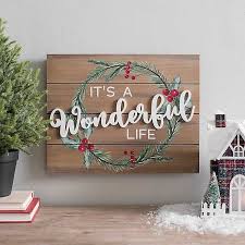 It S A Wonderful Life Plaque Kirklands Christmas Wall Decor Christmas Signs Wood Its A Wonderful Life