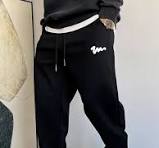 Calça Jogger Casual Masculina com Linhas Grossas, Confortável para o Outono  Inverno, Calça de Moletom Atlética com * Tecido de Poliéster, Laváve