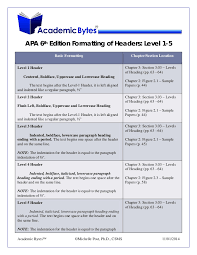 In apa style, the introduction section never gets a heading and headings are not indicated by letters or numbers. Apa 6th Headers