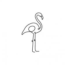 While it's very helpful with bigger objects like whole animals or their body parts, it. Flamingo Simple Line Drawing Continuous One Single Hand Drawn Vector Illustration Flamingo Drawing Bird Png And Vector With Transparent Background For Free D Contour Line Drawing Animal Line Drawings Simple Line